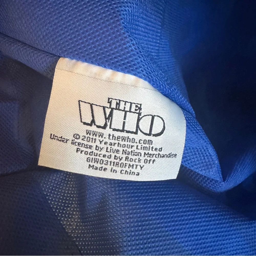 ROCK OFF Official License THE WHO Live Nation Merchandise Shopping Bag Eco Bag